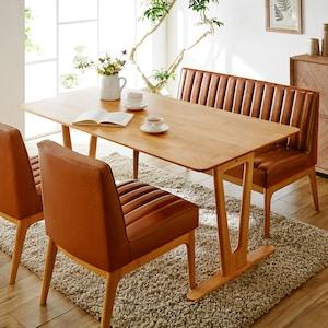 アルダー材のソファーダイニングテーブル <4人用>の商品写真