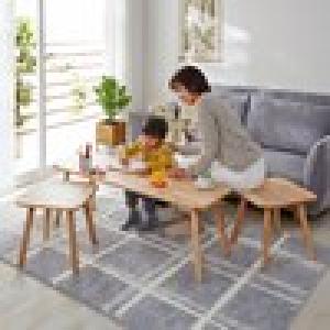 リビングローテーブル&スツール2脚セットの商品写真