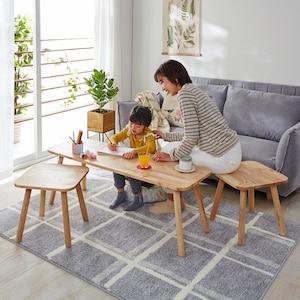 リビングローテーブル&スツール2脚セットの商品写真