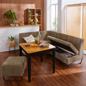 収納付きカバーリングダイニングソファー <肘付き/肘無し/スツール>の商品写真