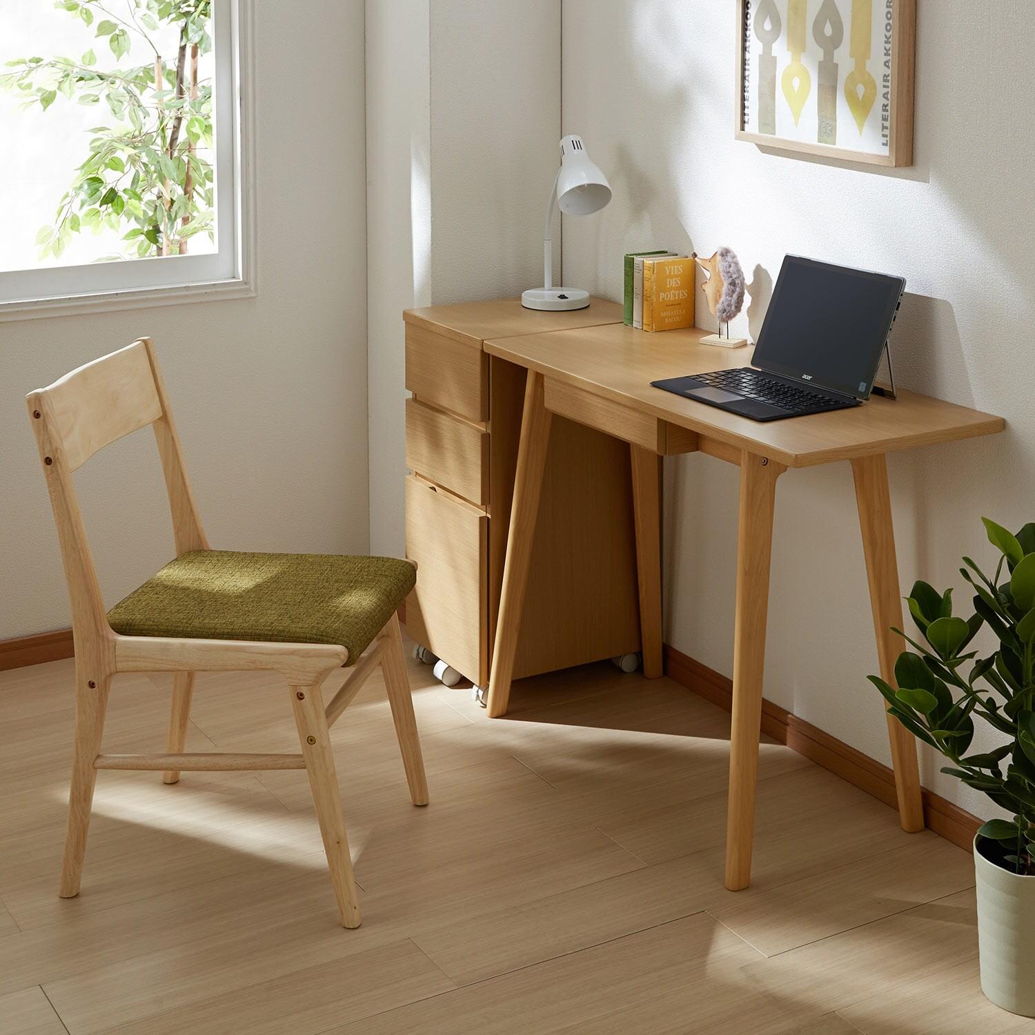 パソコンデスク&チェア&ワゴン3点セットの商品写真