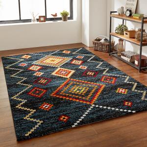 トルコ製ダイヤデザインのウィルトン織りラグの商品写真