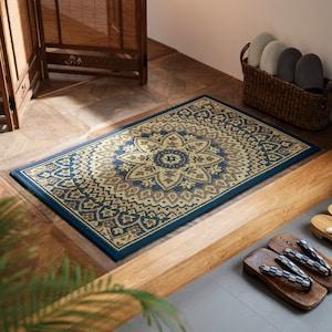 絨毯みたいなオリエンタル柄のい草玄関マット[日本製]の商品写真