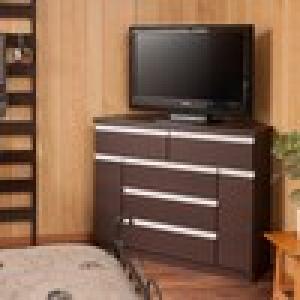 すっきりまとめて収納できるコーナーキャビネットの商品写真