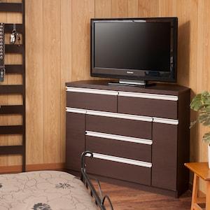 すっきりまとめて収納できるコーナーキャビネットの商品写真