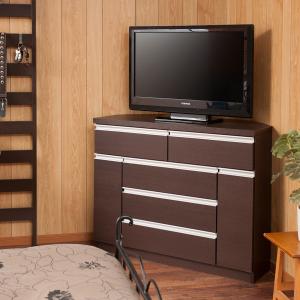 すっきりまとめて収納できるコーナーキャビネットの商品写真