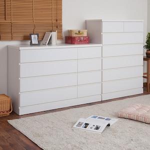 ホワイトカラーの衣類収納チェストの商品写真