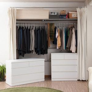 隠しキャスター付き。クローゼット収納チェスト 【奥行40cm】の商品写真