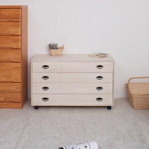 [日本製]キャスター付き桐チェストの商品写真