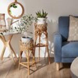 ラタンのプランタースタンドの商品写真