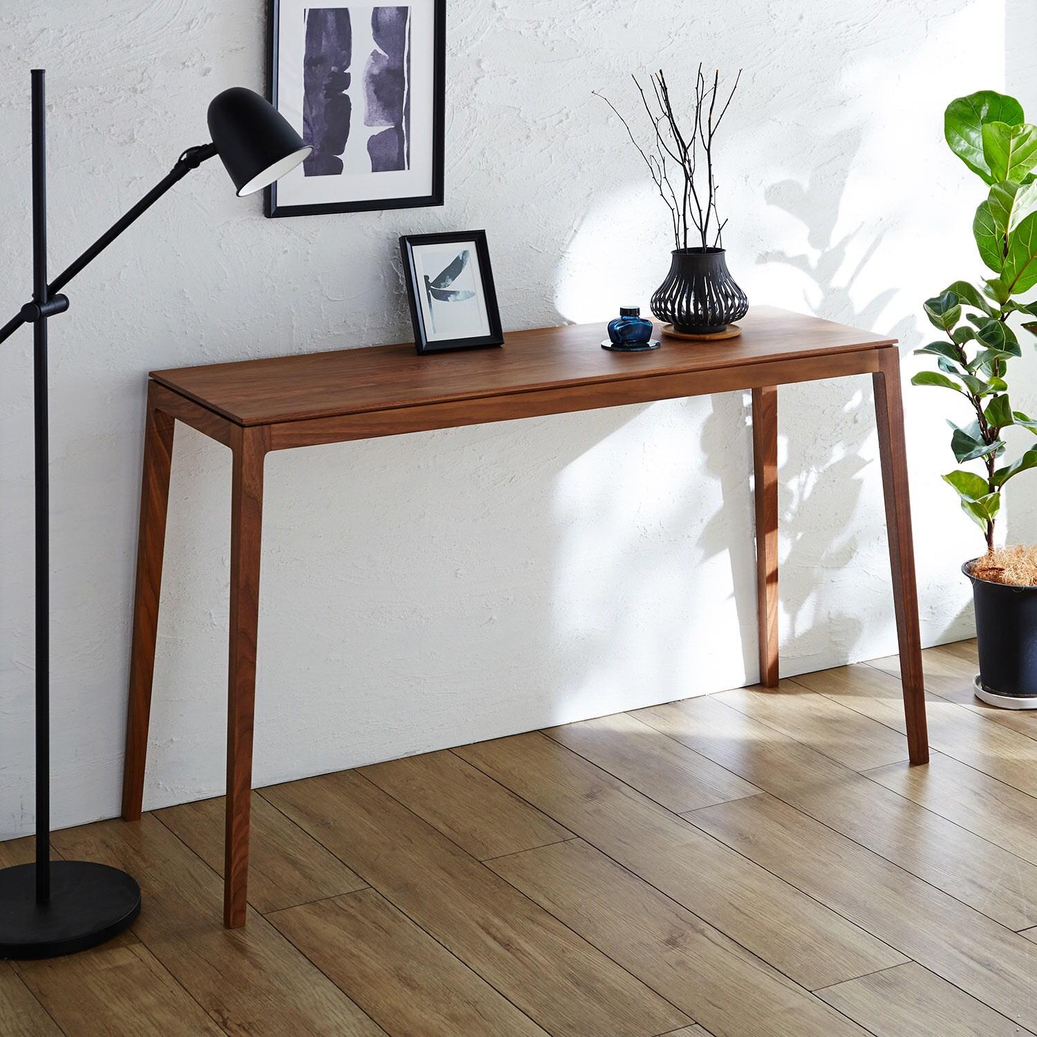ウォルナット材のコンソールテーブルの商品写真