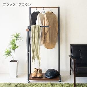 フック付きツートンハンガーラック <幅60cm>の商品写真