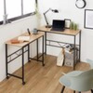 【超特価商品】2台買うとL字にできる!シンプルワークデスク 【パソコンデスクとしても】の商品写真