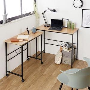 【超特価商品】2台買うとL字にできる!シンプルワークデスク 【パソコンデスクとしても】の商品写真