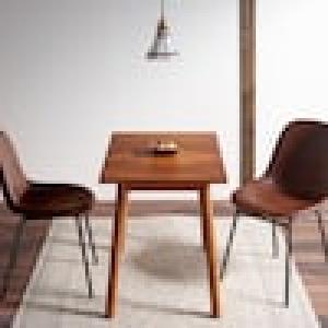 天然木のモザイク柄ダイニングテーブル <2人用/4人用>の商品写真