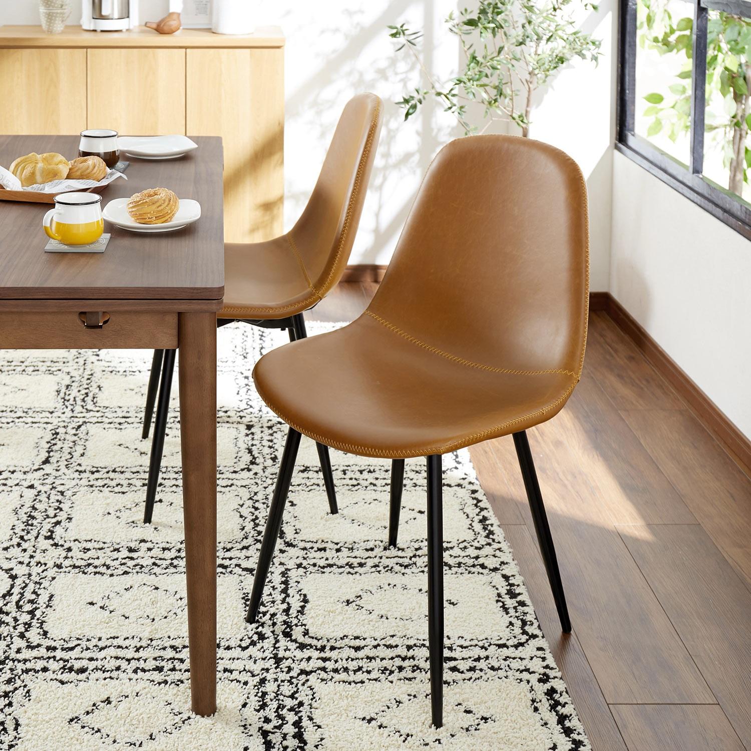 合皮ダイニングチェア2脚セットの商品写真