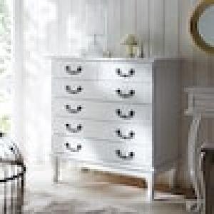 アンティーク調取手のエレガント衣類チェストの商品写真