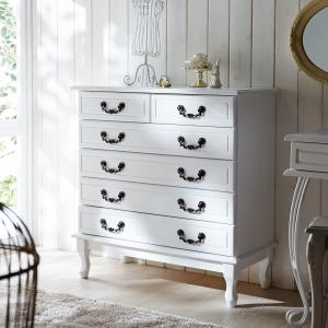 アンティーク調取手のエレガント衣類チェストの商品写真