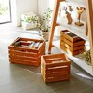 味わいのある木製ボックスの商品写真