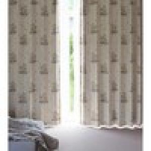 フラワー×ドットデザインのジャカード織遮光・遮熱・防音・形状記憶カーテンの商品写真