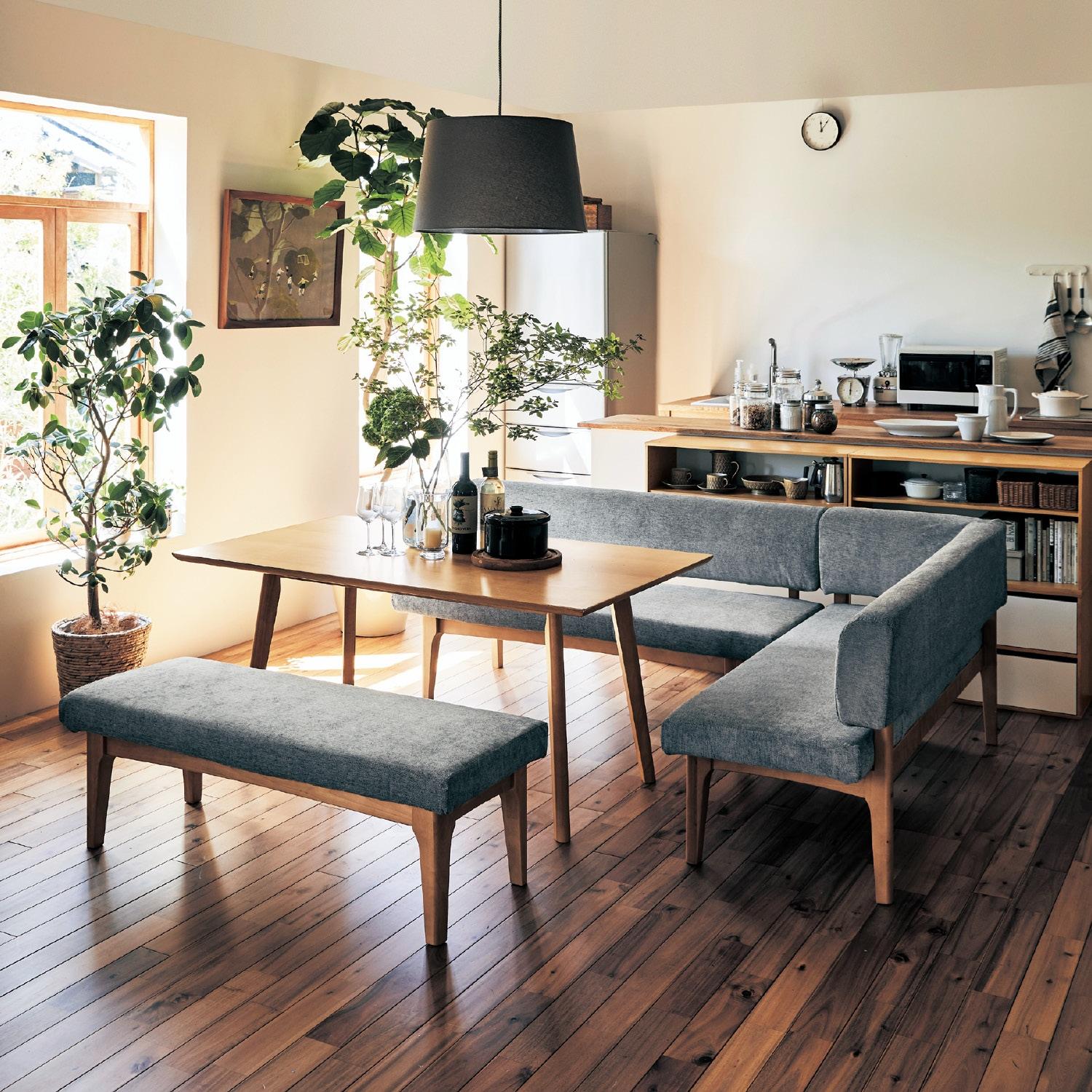 空間を広く使おう。カバーリングダイニングソファーの商品写真