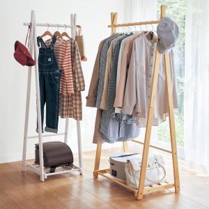 【タイムセール】 折りたたみ式木製ハンガーラック <幅60/幅85cm>の商品写真