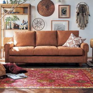 ゆったりとくつろげるレザー調ソファー <2人掛け/3人掛け>の商品写真