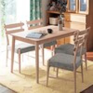 すっきりとしたまるみの引出し付きダイニングテーブルの商品写真