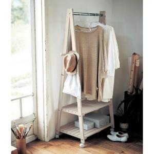 【タイムセール】 棚付きハンガーラック <幅76cm>の商品写真