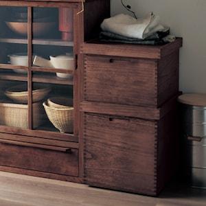 【5月6日までタイムセール】 あたらしくて懐かしい。茶箱風ボックス 【重ねて使える収納ボックス】の商品写真