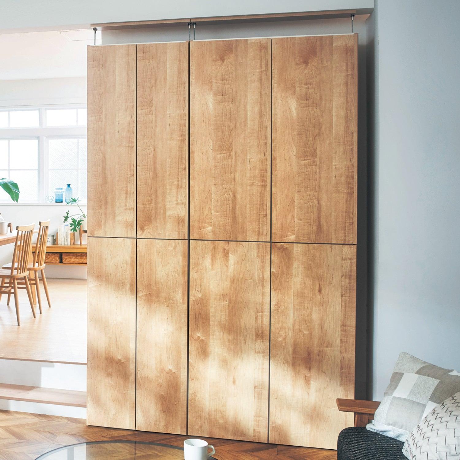 突っ張り1cmピッチダブル棚板本棚 【大容量本棚】の商品写真