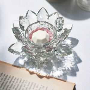 花びらみたいなクリスタルガラスのトレー&天然石セットの商品写真