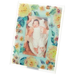 フラワー柄のフォトフレーム(写真立て) 【L判サイズまで対応】の商品写真