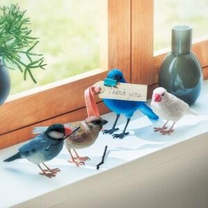 小鳥のメモクリップ <ブルーバード/白文鳥/桜文鳥/スズメ>の商品写真