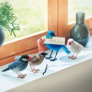 小鳥のメモクリップ <ブルーバード/白文鳥/桜文鳥/スズメ>の商品写真