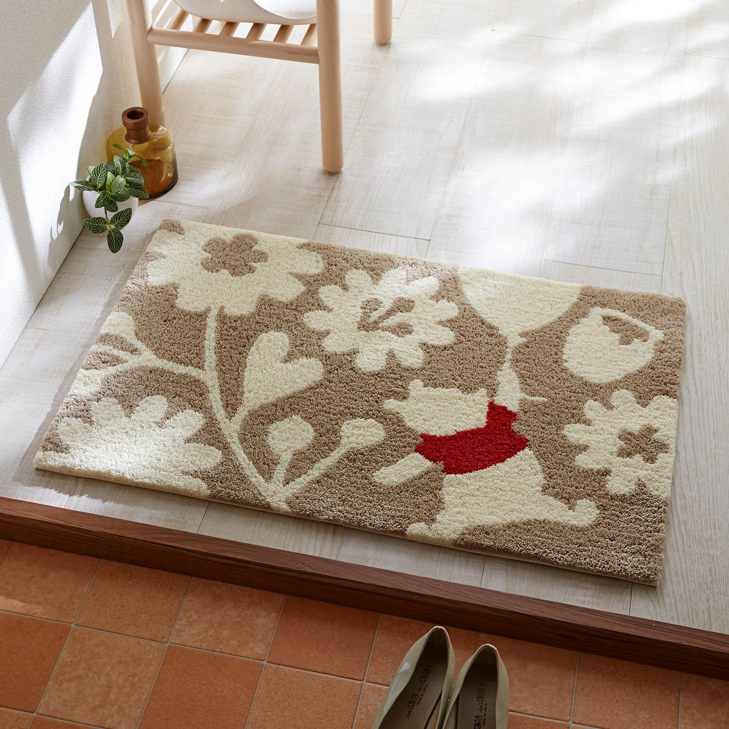 ふわふわすべりにくい玄関マット・バルーンフラワー「くまのプーさん」の商品写真