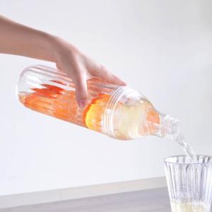 横置きできる!ガラスのような透明感の冷水ボトル・麦茶ポット <1L>の商品写真