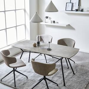 セラミック天板の塩系インテリアに合うダイニングテーブル <2人用/4人用>の商品写真