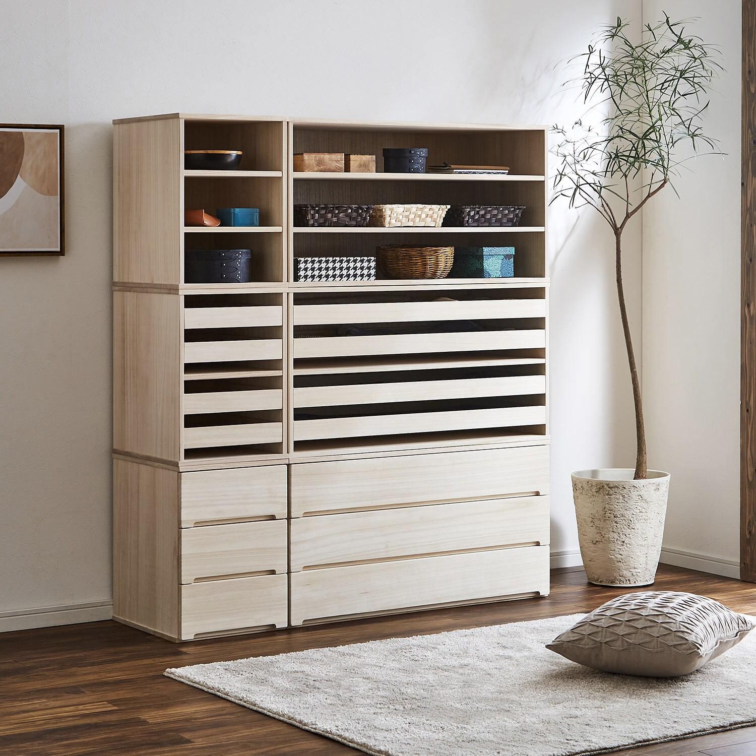 桐のユニット収納[日本製]の商品写真