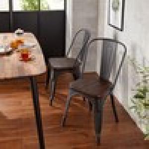 スチールダイニングチェア2脚セットの商品写真