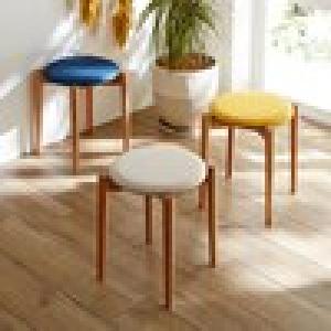 座面のカラーを選べるオーク材のスタッキングスツールの商品写真