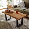 重厚感のあるオーク材のリビングテーブルの商品写真