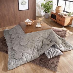 刺繍を施した肌面マイクロファイバーの薄掛けこたつ布団の商品写真