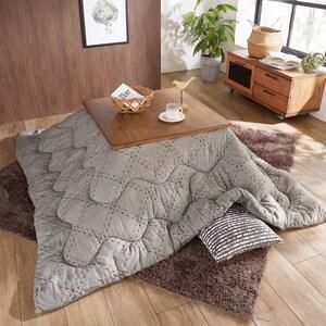 刺繍を施した肌面マイクロファイバーの薄掛けこたつ布団の商品写真