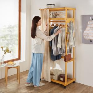 上棚付きハンガーラックの商品写真