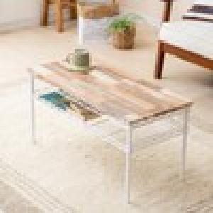 天板デザインを選べる棚付きリビングテーブルの商品写真