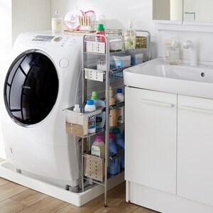 [日本製]かまちを跨げるランドリー隙間ラックの商品写真
