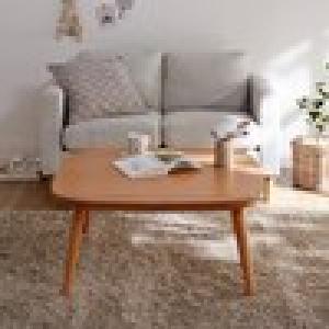 天然木の角が丸いコンパクトこたつテーブルの商品写真