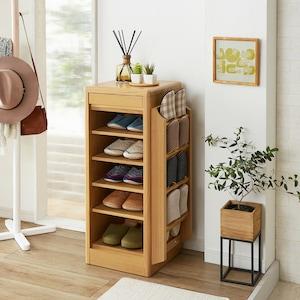 タモ材の玄関ラックの商品写真