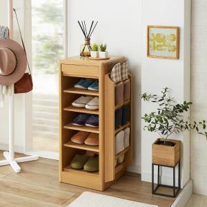 タモ材の玄関ラックの商品写真